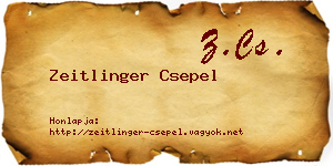 Zeitlinger Csepel névjegykártya