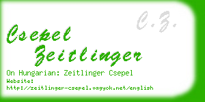 csepel zeitlinger business card